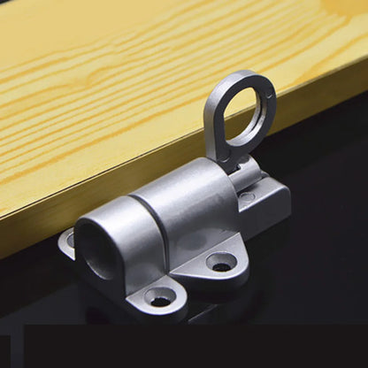 New Latch Bolt Garden Home Pull ring Bounce Gate Door Pull Ring Bounce Hardware Tool Useful Aluminum Alloy Screws