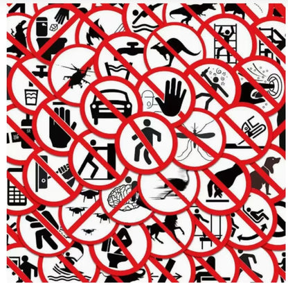 64Pcs Funny No Sign Car Sticker Pack Graffiti Vinyl Decal for JDM Moto Helmet Laptop Skateboard Waterproof Luggage Decor Bumper