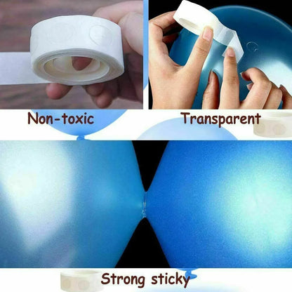 100 Point Balloon Adhesive Capsules Transparent Packaging Balloon Dispensing Point 1.2 Cm Diameter For Wedding Room Decorations