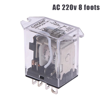 JQX-13F HH62P High Power Relay Coil General DPDT Micro Mini Electromagnetic Relay Switch With Socket Base AC220V DC12V24V