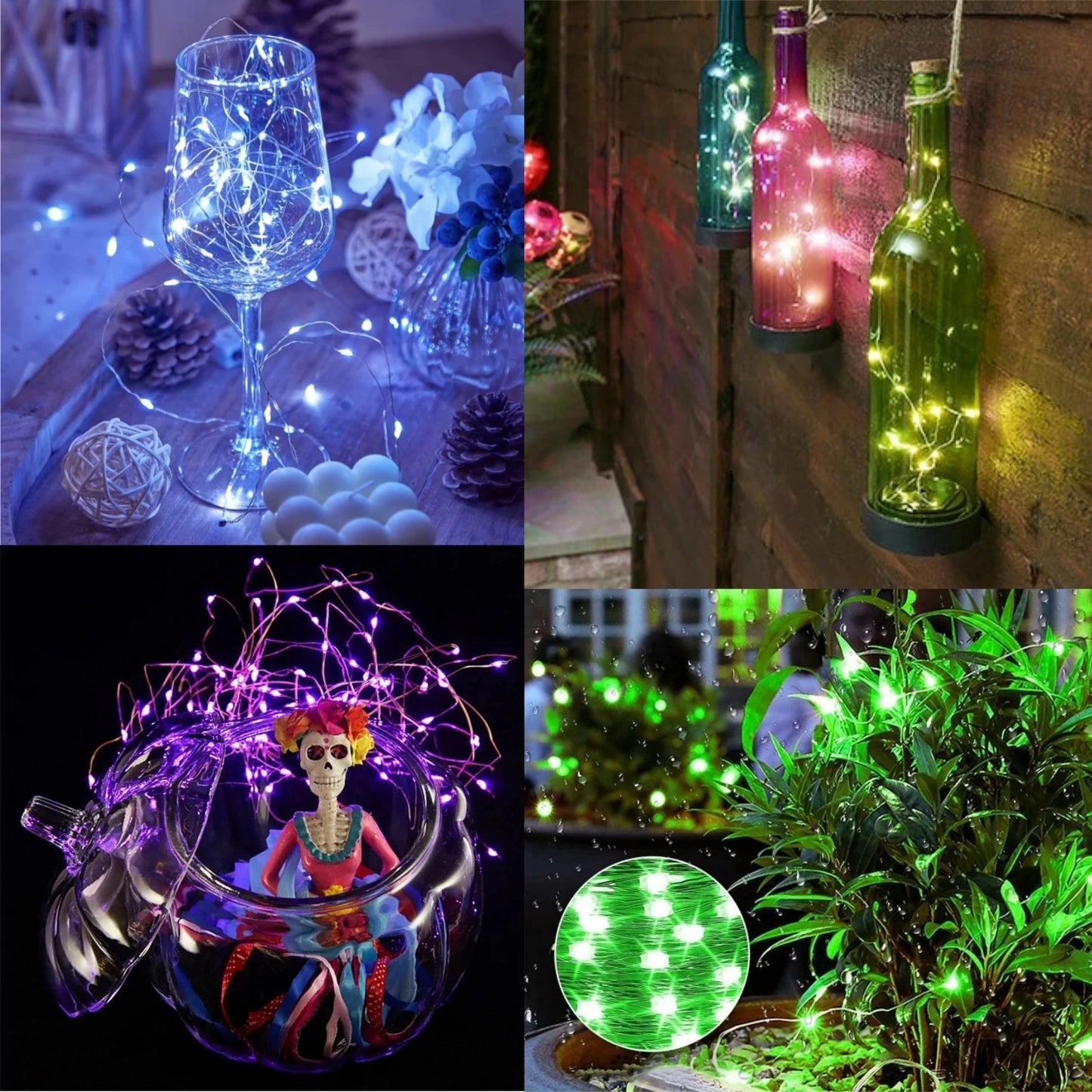 10Packs 5m LED String Lights Warm/Multicolor/Red/Green/Blue/Pink/Purple/White Christmas Atmosphere Firefly Lamp Starry Sky Light