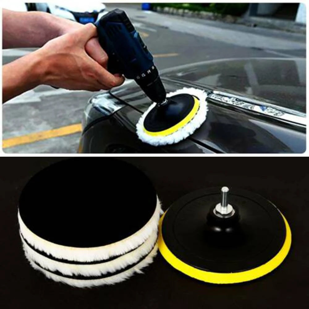 Convenient Useful Polishing Pad kit Polisher Buffing Furniture Glass Grinding Mop Plate Set Tools Vehicle Wheel