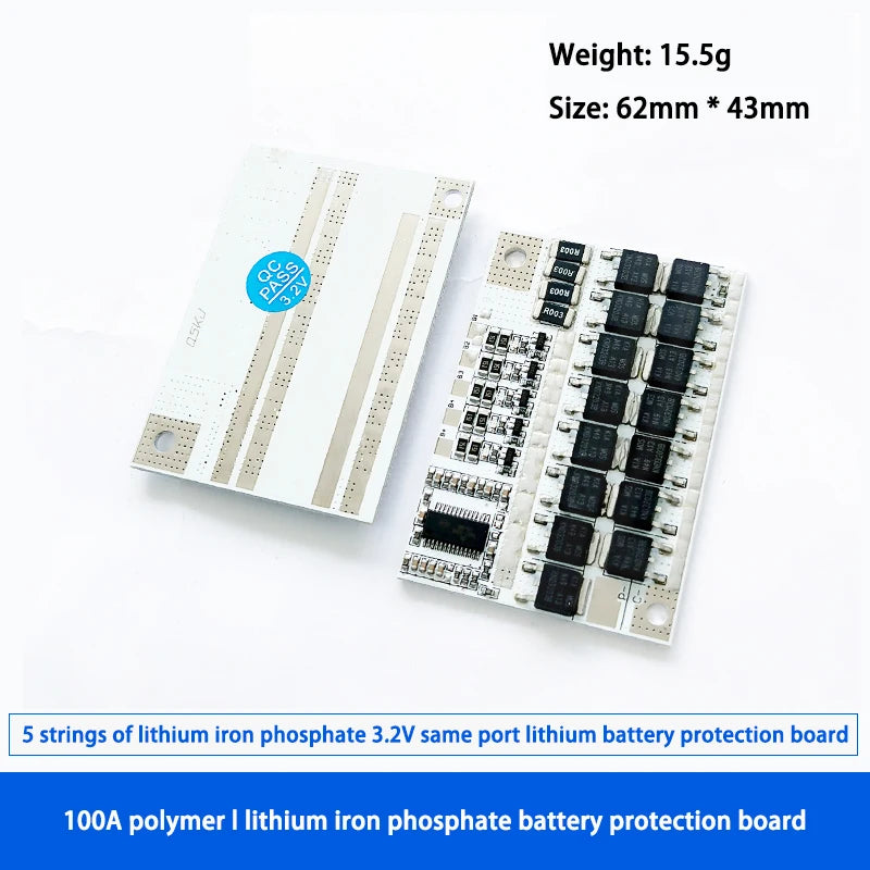 Lithium Battery Protection Board BMS 3S-5S 12V 3.7V 100A LMO / LiPo / LiFePO4