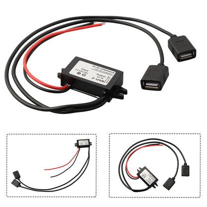 Converter 2 USB 3A 5V DC 3A Converter WG-1224S0503C2 63*27*14mm Car Charger Adapter Power Converter USB Converter