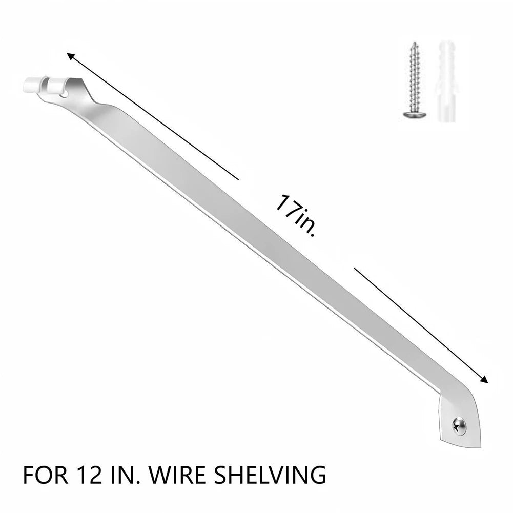 3 Pack Metal For Wire Shelf Support Brackets for Closets Built to Provide Strong Support with Enhanced Load Capacity