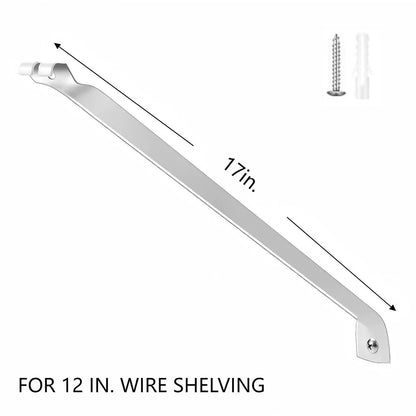 3 Pack Metal For Wire Shelf Support Brackets for Closets Built to Provide Strong Support with Enhanced Load Capacity