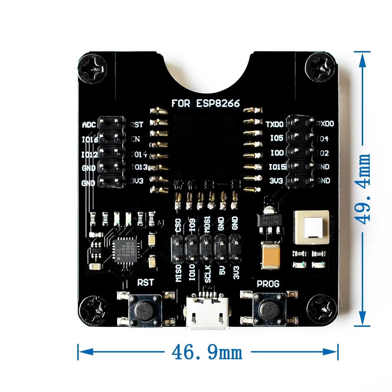 ESP8266/ESP32 Development Board Test Programmer and Downloader Socket for ESP Modules