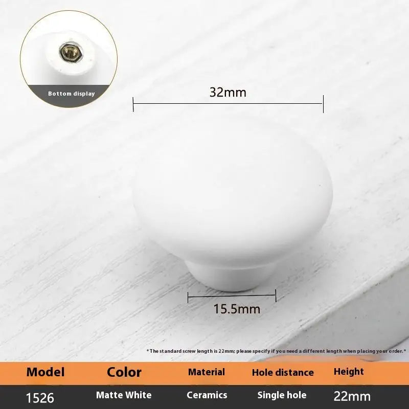 1pc Children's Furniture Handles Nordic Ceramic Children Room Cabinet Handles Macaron Colorful Round Drawer Knobs And Pulls