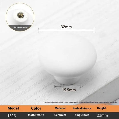 1pc Children's Furniture Handles Nordic Ceramic Children Room Cabinet Handles Macaron Colorful Round Drawer Knobs And Pulls