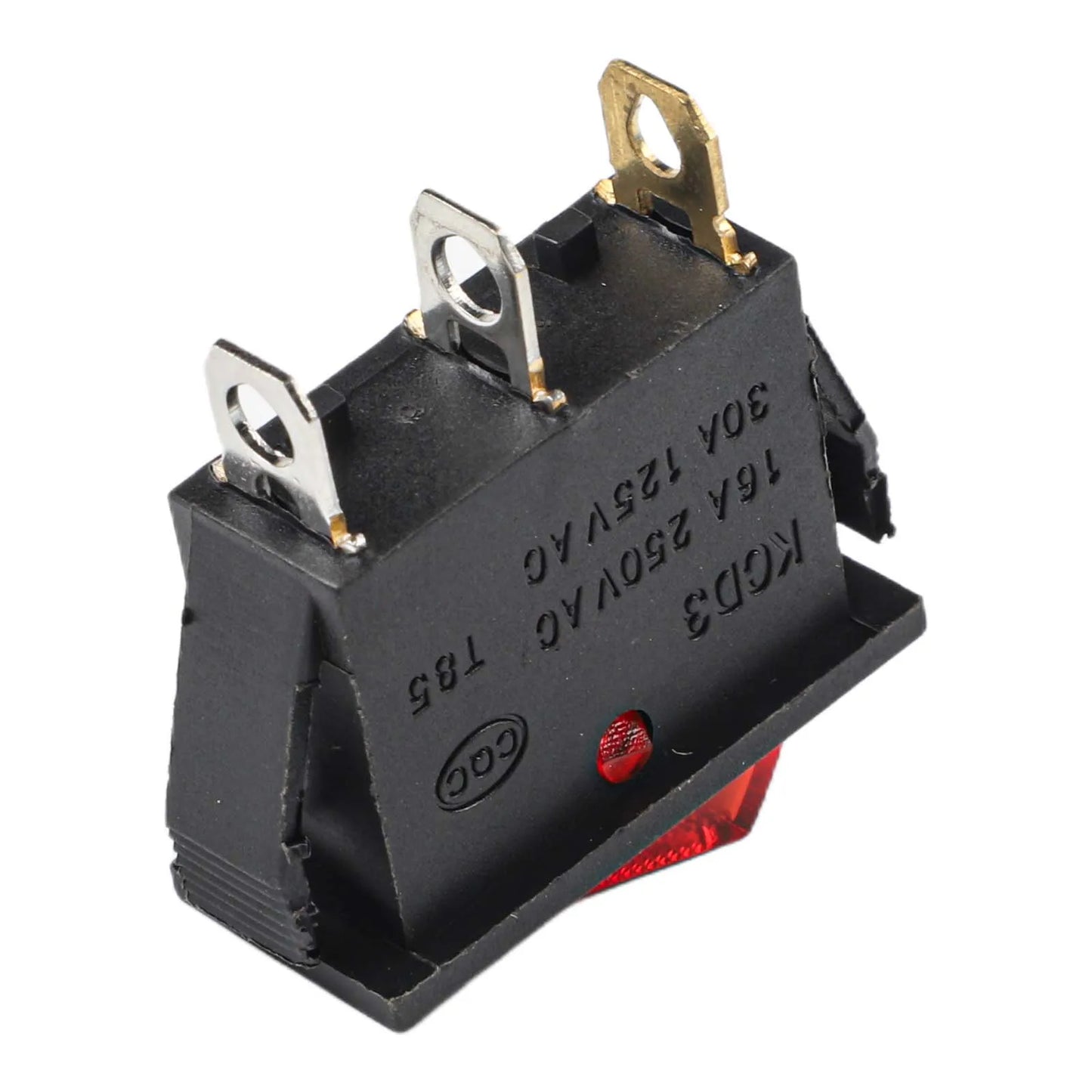 KCD3 Red Button On-Off 3Pin DPST Plastic And Metal Boat Car Rocker Switch 15A20A 250V125VAC 31x14x32mm Electrical Appliances