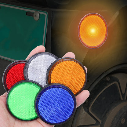 2/1pcs Circular Reflector Car Universal Trucks Motorcycle Night Reflector Safety Reflector Motorcycles ATV Bikes Accessories