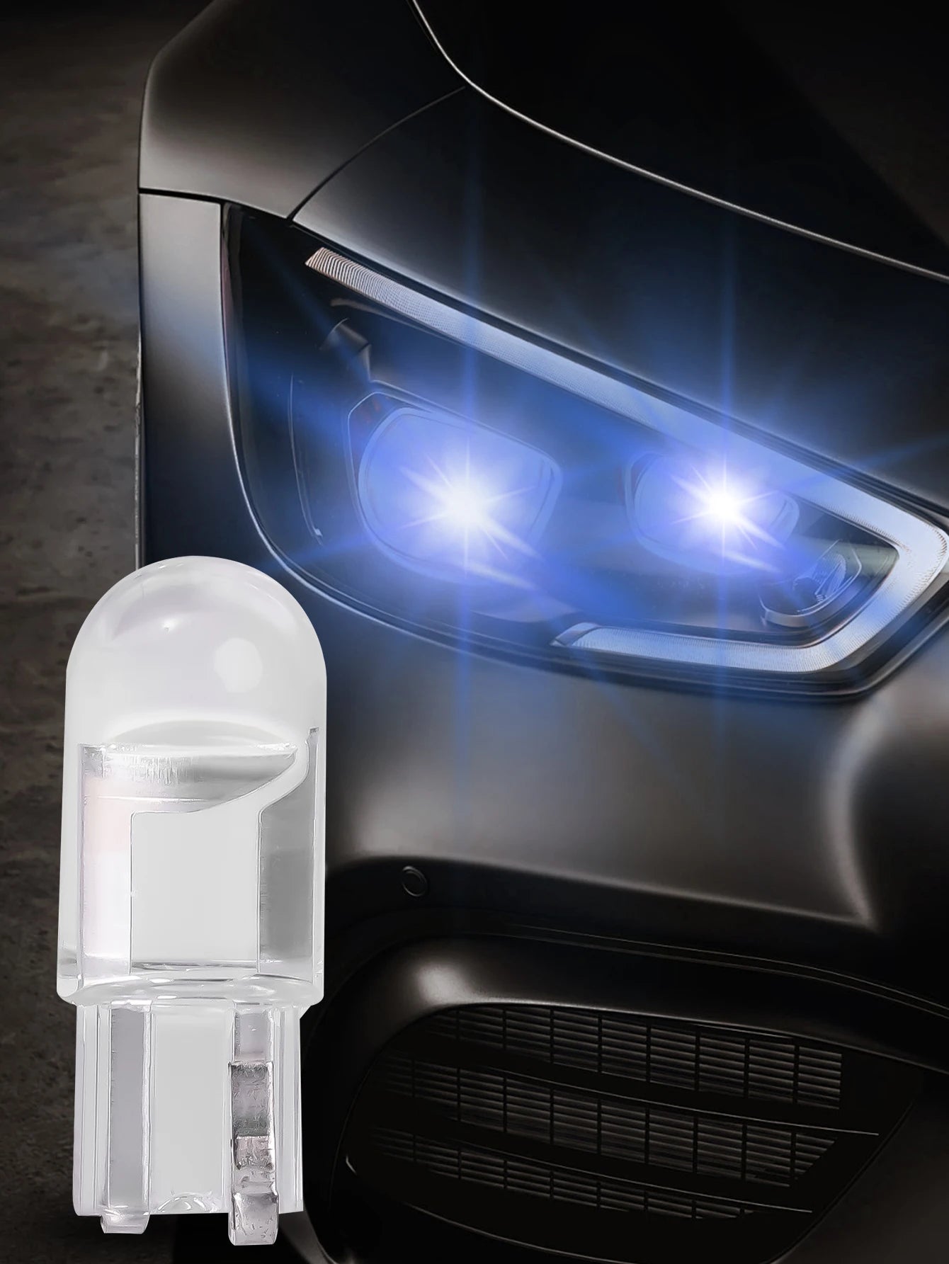 10/5pcs W5W Led T10 Car Light COB Glass 6000K White Auto Automobiles License Plate Lamp Dome Read DRL Bulb Style 12V Universal