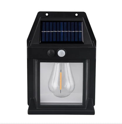 1-4PCS Solar Tungsten Filament Lamp Outdoor Waterproof Garden Wall Light Intelligent Induction Courtyard Villa Lighting Lantern