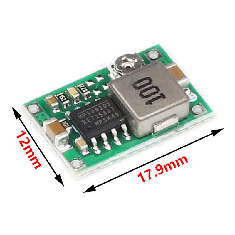 Mini 360 DC Buck Converter 2A Step Down Power Module 4.75V-23V to 1V-17V for RC and DIY Electronics