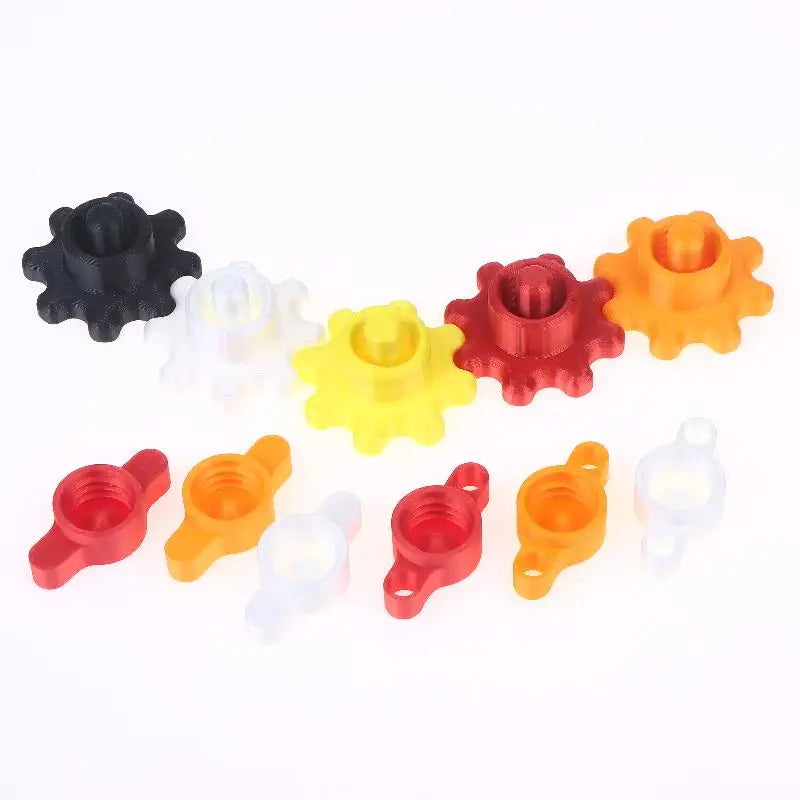 New 10PCS Orange Glass Glue Caps - Durable Plastic Sealing Caps For Standard Glue Bottles, Portable Decoration Tools