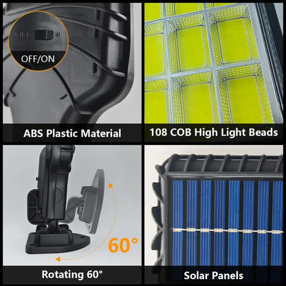 Solar LED Wall Light Outdoor — Motion Sensor, IP65 Waterproof, 3-Mode, 18650 Battery | Garden Street Security Lamp