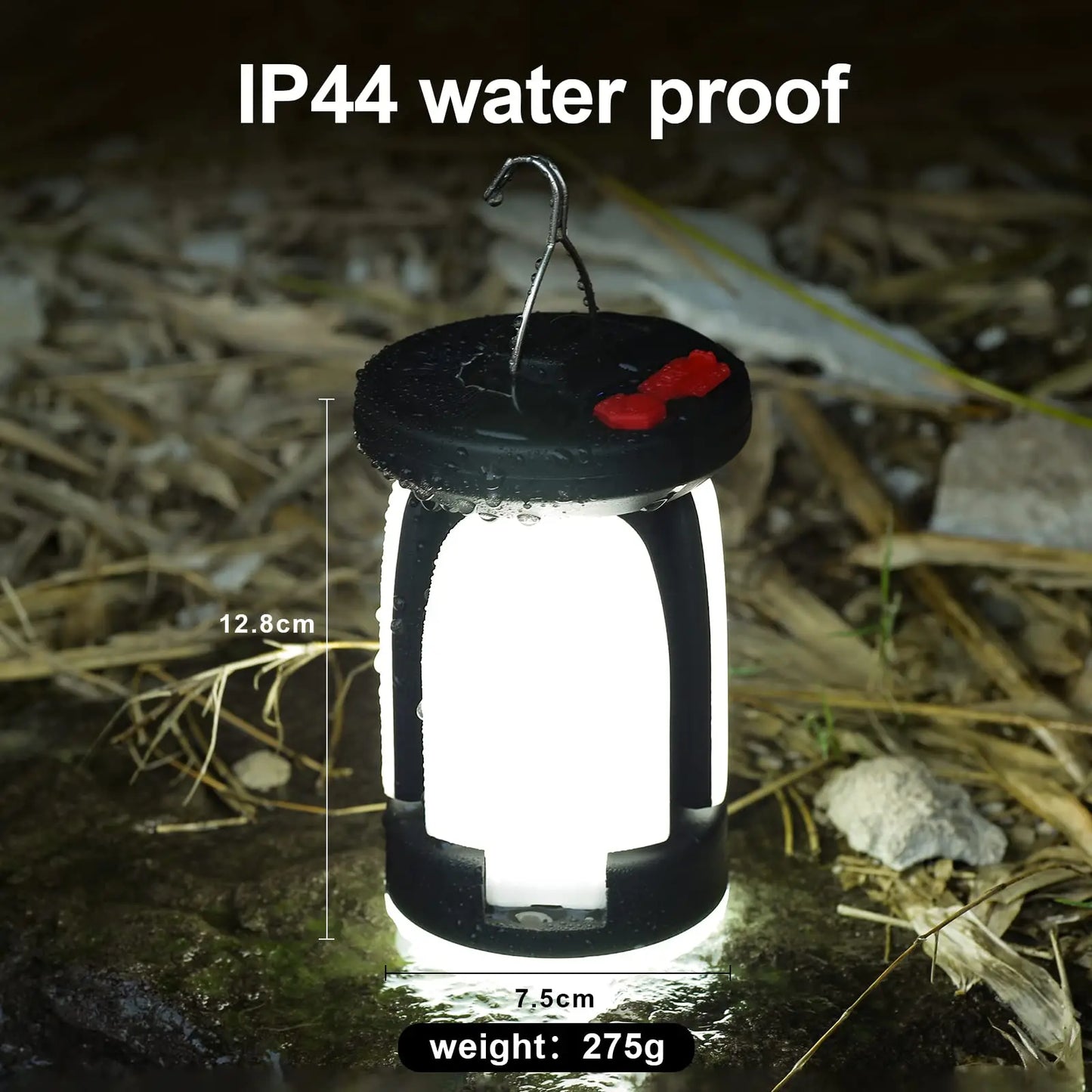 4-leaf Solar  LED Lantern Rechargeable Emergency Flashlight Portable Power Bank Foldable Tent Light for Outdoor Camping Fishing