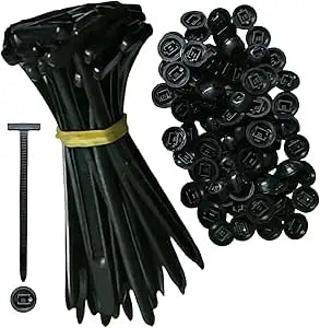 Self-Locking Nylon Cable Tie 2x9cm Large Zip Fastening Ties Black 100pcs