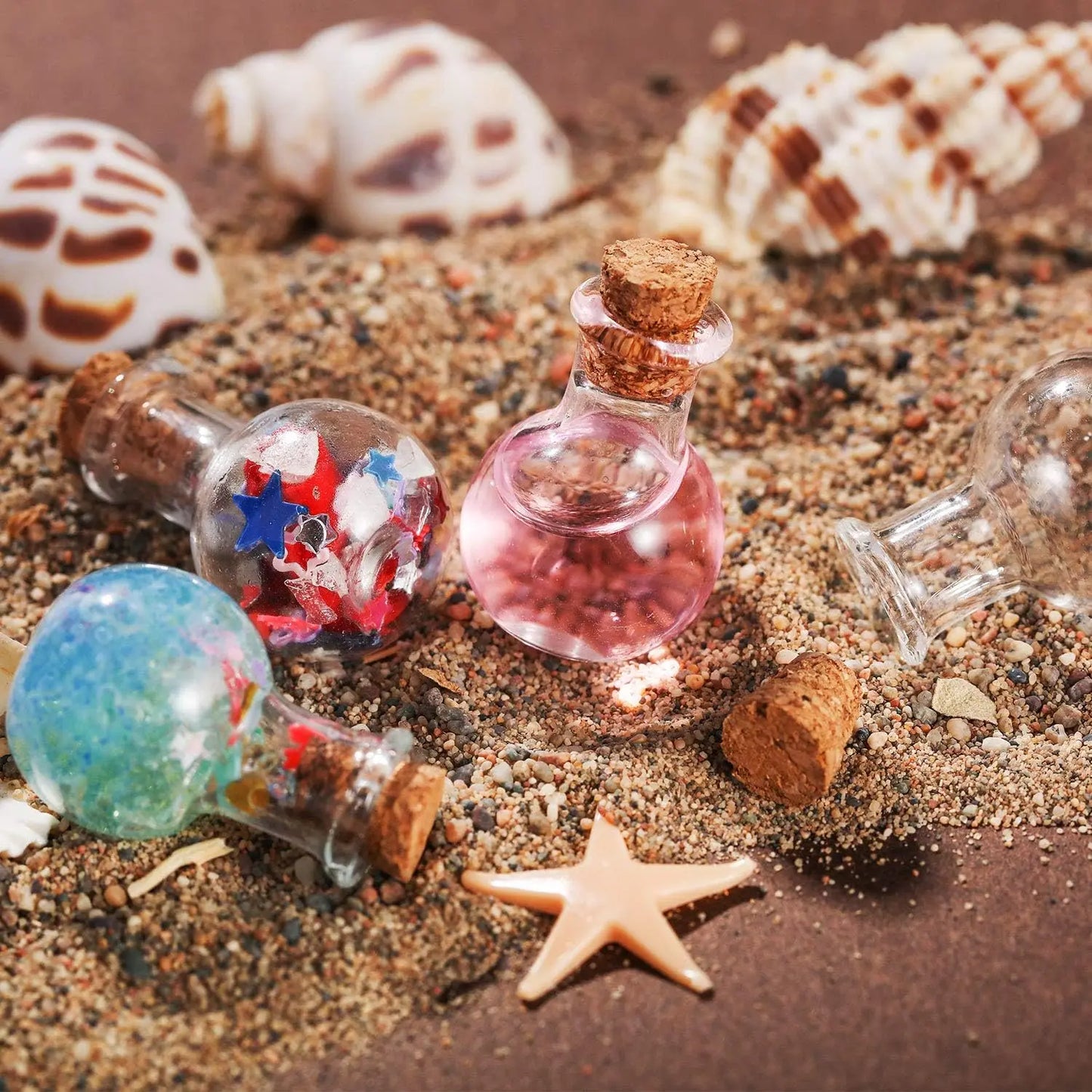 Mini Glass Bottles with Cork Stoppers — DIY Vials for Wedding, Birthday & Party Favors
