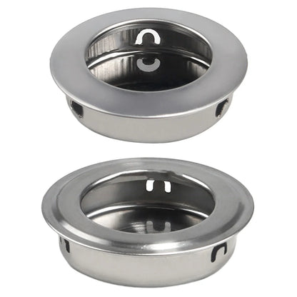 Stainless Steel Satin Circular Flush Sliding Door Handle Set Recessed Round Pull Handle for Pocket Doors Interior Use