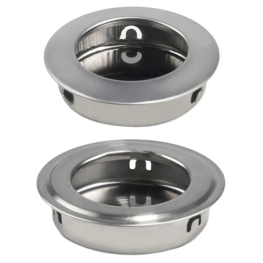 Stainless Steel Satin Circular Flush Sliding Door Handle Set Recessed Round Pull Handle for Pocket Doors Interior Use