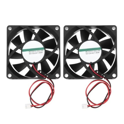 2pcs Cooling Fan Computer Case Heat Sink Fan 12V Computer Case Cooling Fans 70x70x20mm For Case Power Supplies 3200 RPM
