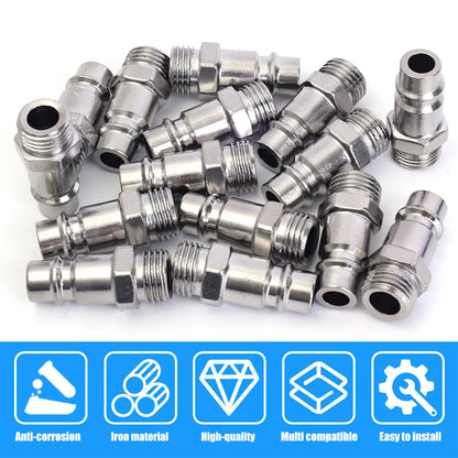 30/5PCS Pneumatic Quick Coupling Connector – European Standard EU Air Compressor Fitting with BSP Male Thread Coupler