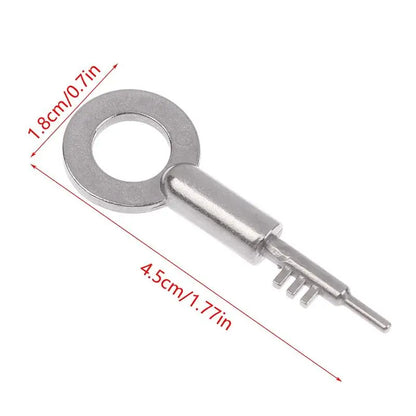 New Stainless Steel 3-Tooth Lock Key Blank Universal - Bathroom Door Keys Home Security Replacement Keys
