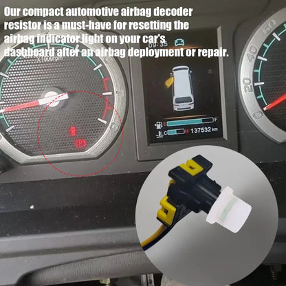 Universal SRS Airbag Simulator Emulator Resistor Bypass Fault Finding Diagnostic Tool Car Auto Repair Testing Kit Inspection Fix