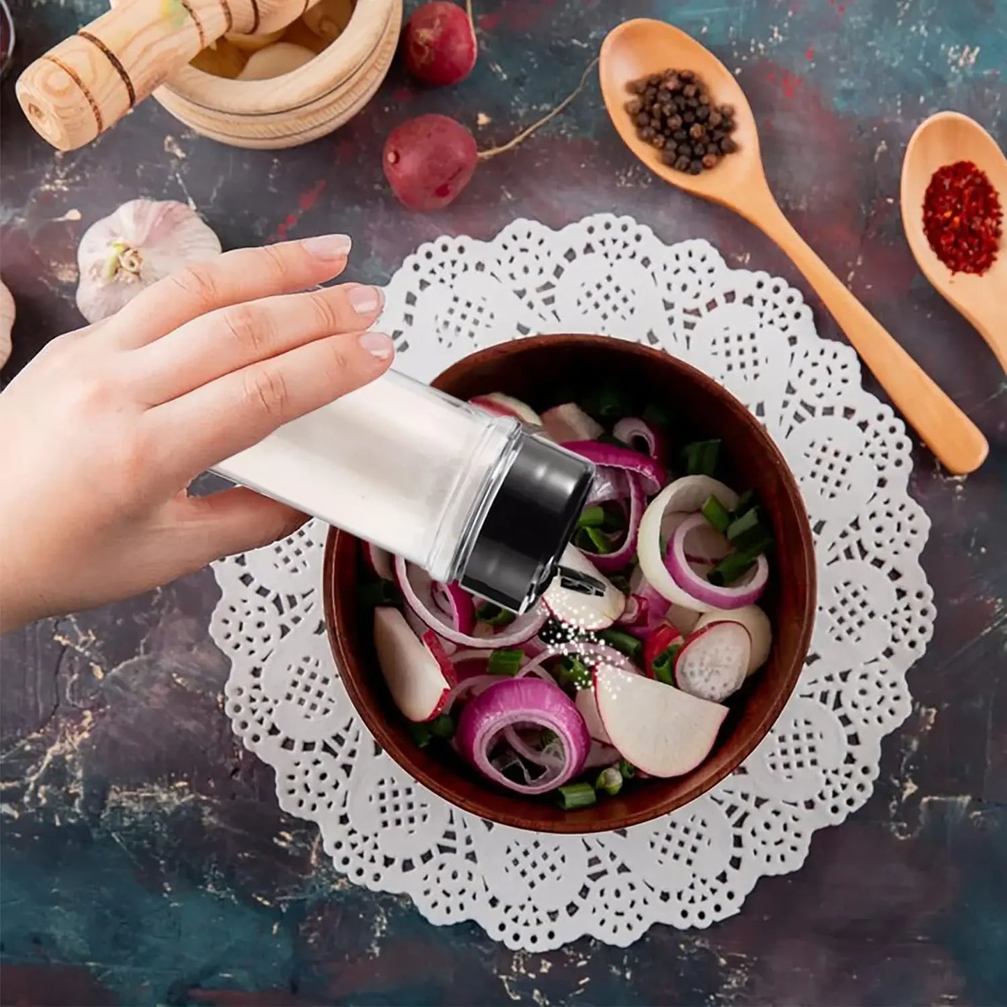 Clear Spice Bottle Salt Pepper Shaker Seasoning Jar 10/1PCS