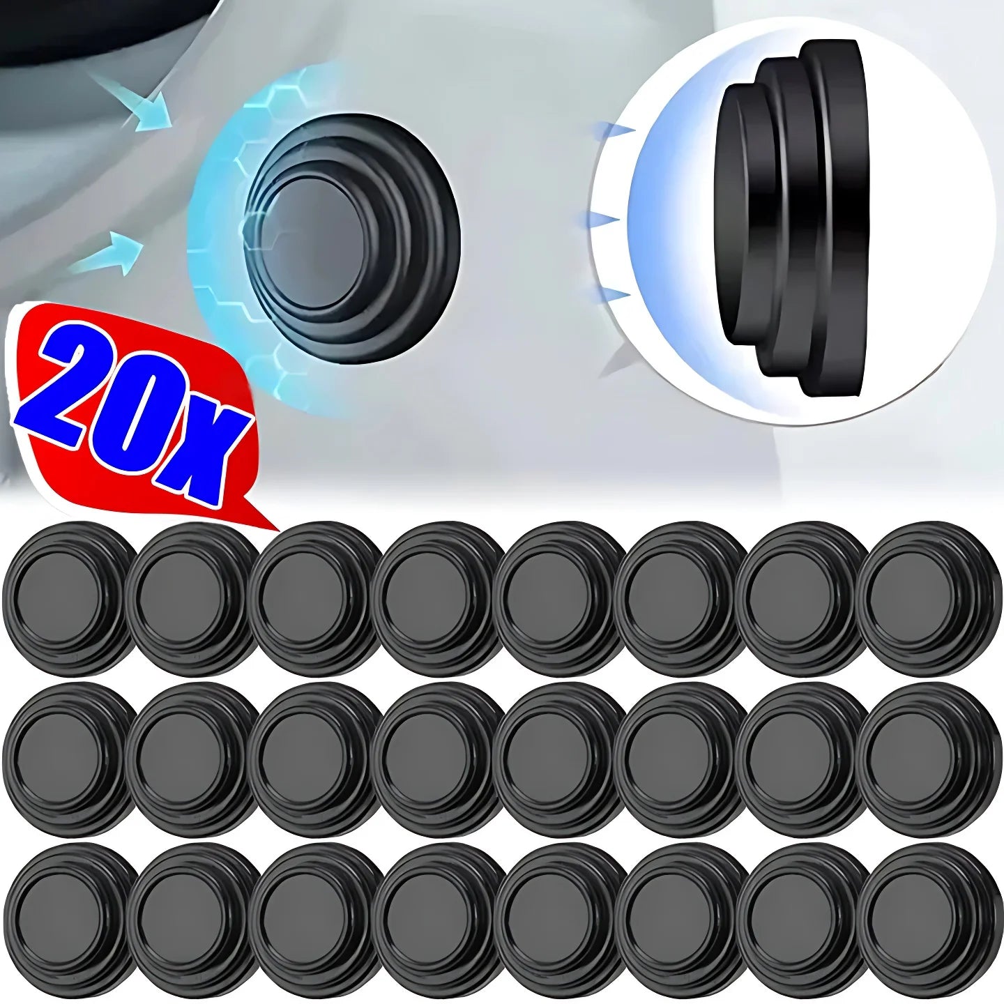 Car Door Shock Absorber Pads Anti-Collision Buffer Bumper Stickers