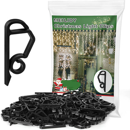 20-100pcs Plastic S-shaped Hook Gutter Heavy Duty Clip Hanging Hook For Xmas Wedding Outdoor Securing Lights String Light Hook