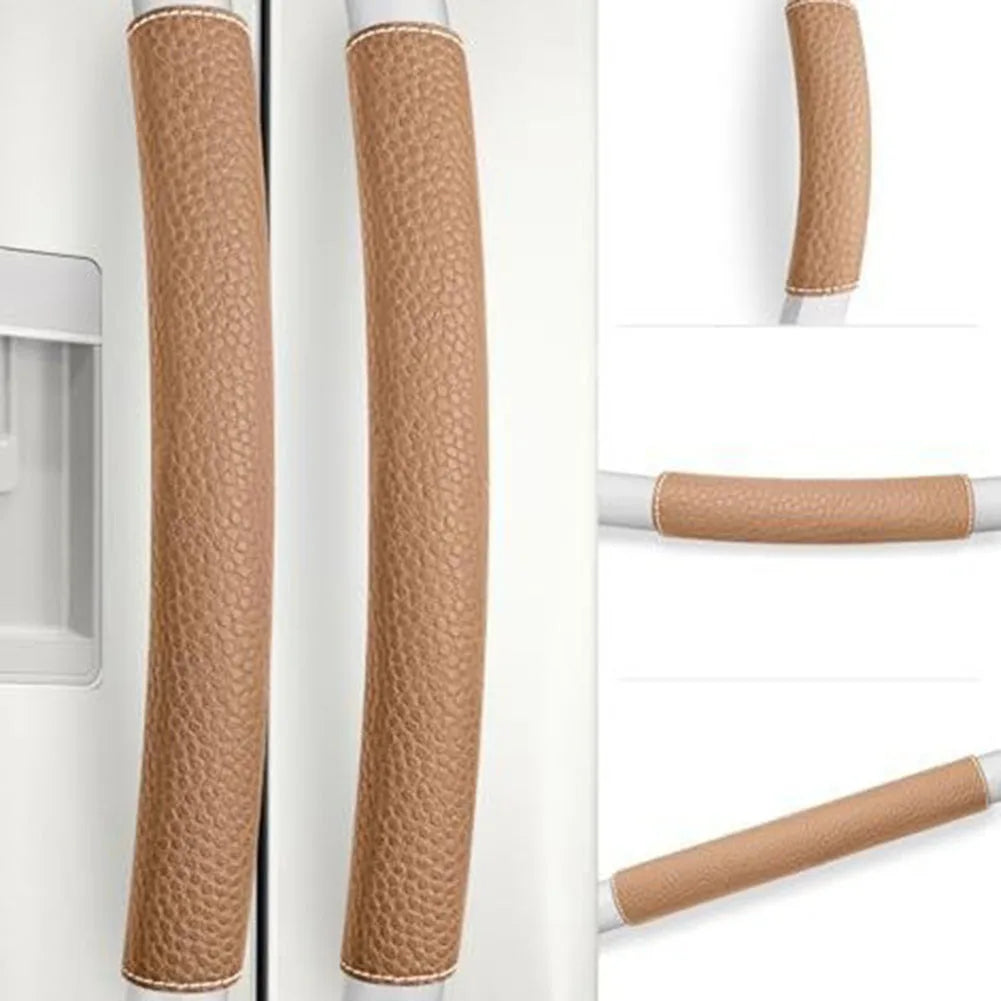 Kitchen Decor Sliding Door Handle Cover Washable Refrigerator Handle Covers Ball Brown Appliance Handle Protection