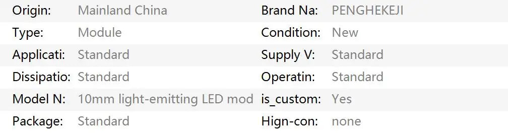 DC 3.3–5V 10mm LED Light-Emitting Module with Sensor for Arduino