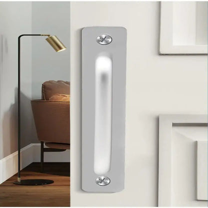 New Aluminium Alloy Punch-Free Furniture Cabinet Handle Sliding Door Pull and Flush Hardware Set for Wood Door Drawer