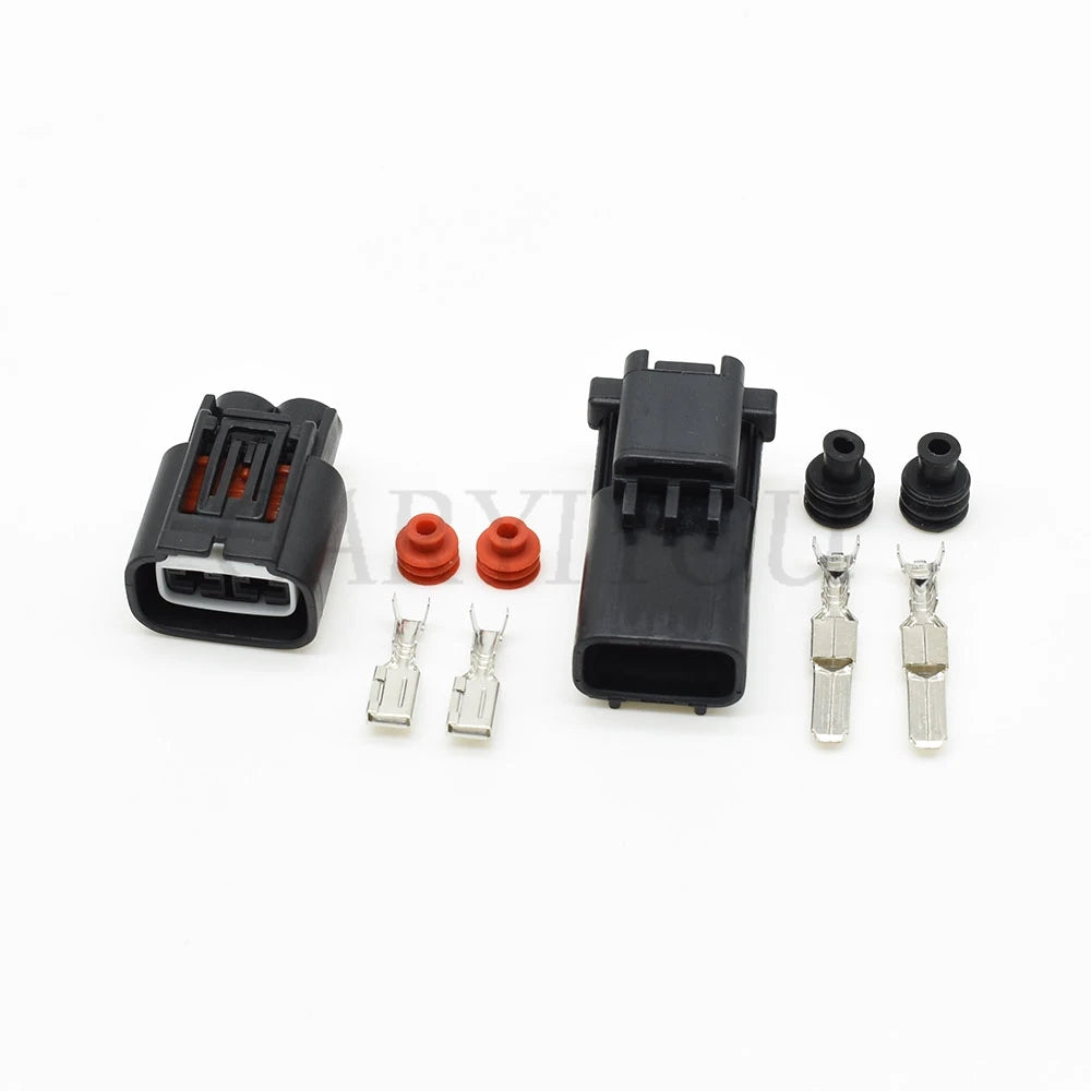 Automotive Waterproof Connector 2 Pin Socket for Radiator Fan and Water Tank 7286-0179-30 7287-0179-30 Compatible with Honda Fit, Odyssey, CRV, Civic