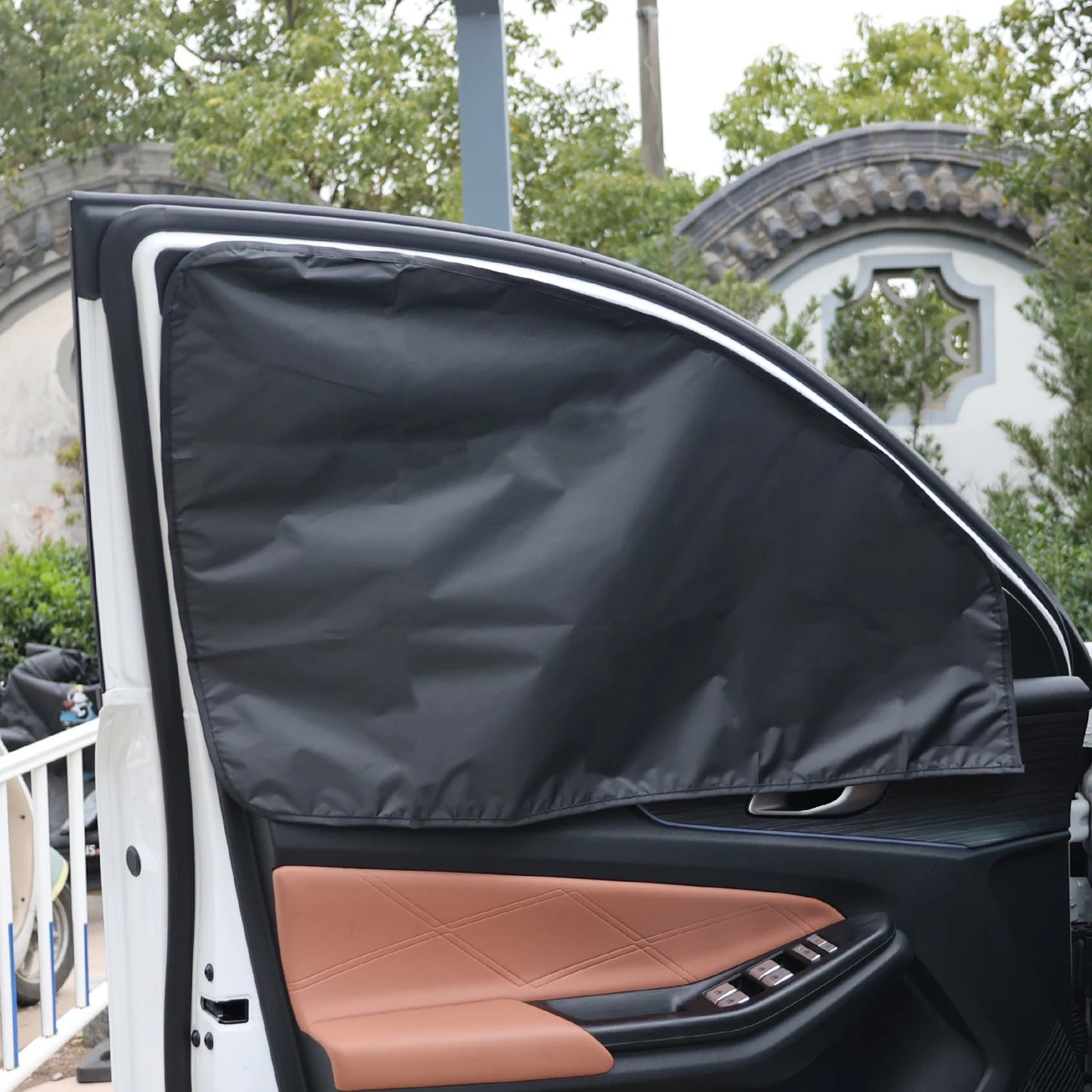 Magnetic Car Side Window Sun Shade Curtains Front/Rear Window Sun Protection Cover UV Blocking Car Privacy Curtain Accessories