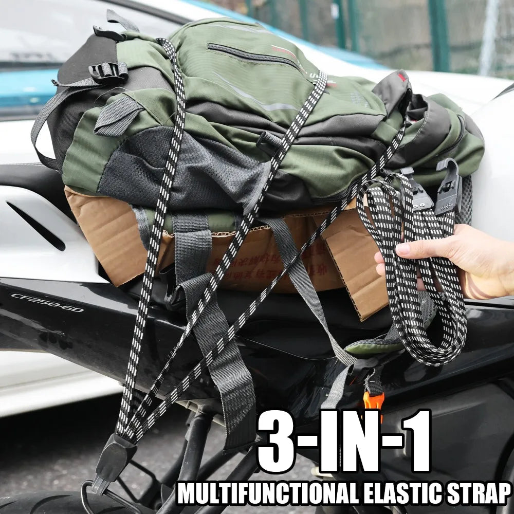 60/90cm Car Motocycle Strap Rope Elastic Luggage Straps Belts Hooks for Bicycle Bike Suitcase Carrier Fixed Installation Racks