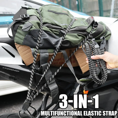 60/90cm Car Motocycle Strap Rope Elastic Luggage Straps Belts Hooks for Bicycle Bike Suitcase Carrier Fixed Installation Racks