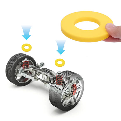 2pcs Silencer Pad Rubber Bushing Damper – Universal Front Strut Tower Mount Suspension Shock-Absorbing Bearing Washer for Bump Protection