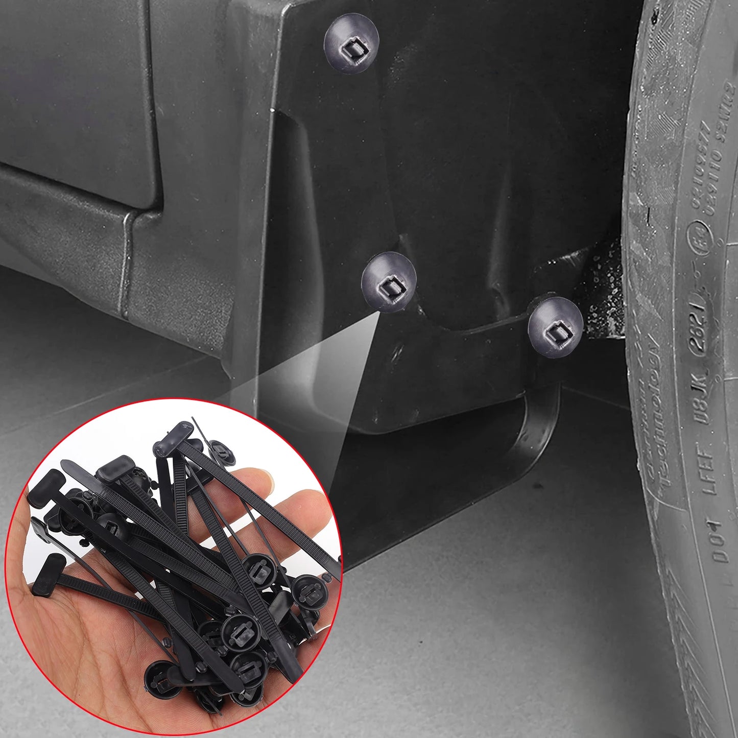 Nylon Cable Tie Buckle Fastener Clip for Car Wire Management