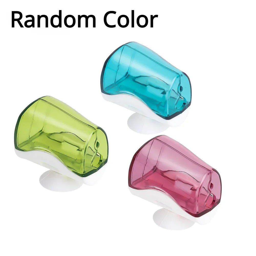 5/1PCS Portable Toothbrush Head Covers with Suction Cup Toothbrush Holder Protector Case Caps for Bathroom Travel Accessories