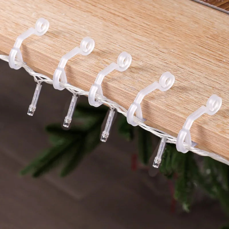 20-100pcs Plastic S-shaped Hook Gutter Heavy Duty Clip Hanging Hook For Xmas Wedding Outdoor Securing Lights String Light Hook