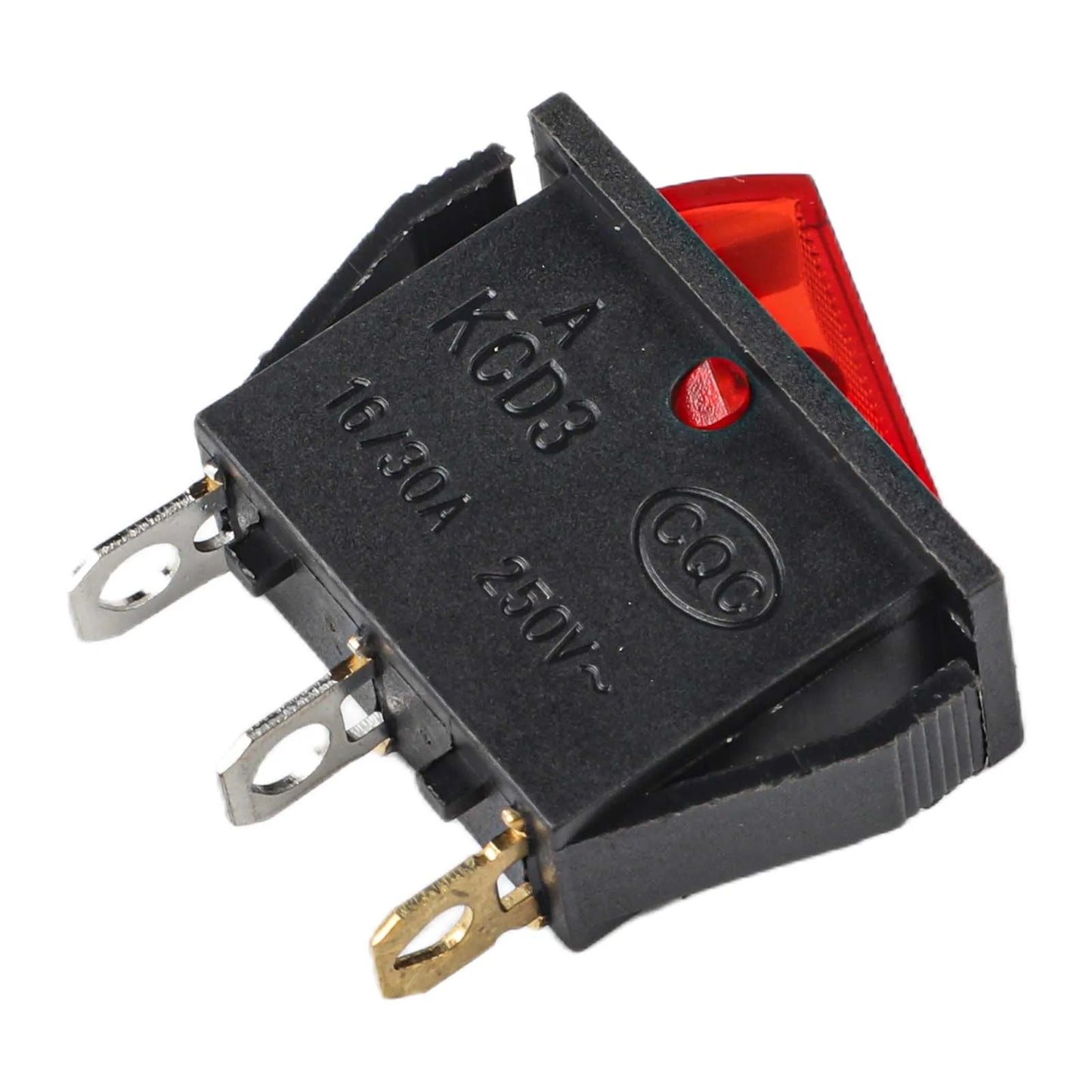 KCD3 Red Button On-Off 3Pin DPST Plastic And Metal Boat Car Rocker Switch 15A20A 250V125VAC 31x14x32mm Electrical Appliances