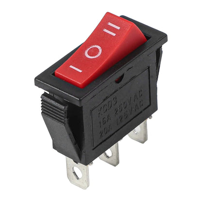 New Practical Quality Rocker Switch 3 Pins Electrical Equipment High Quality Joystick ON-OFF-ON Part RED 20A 125V