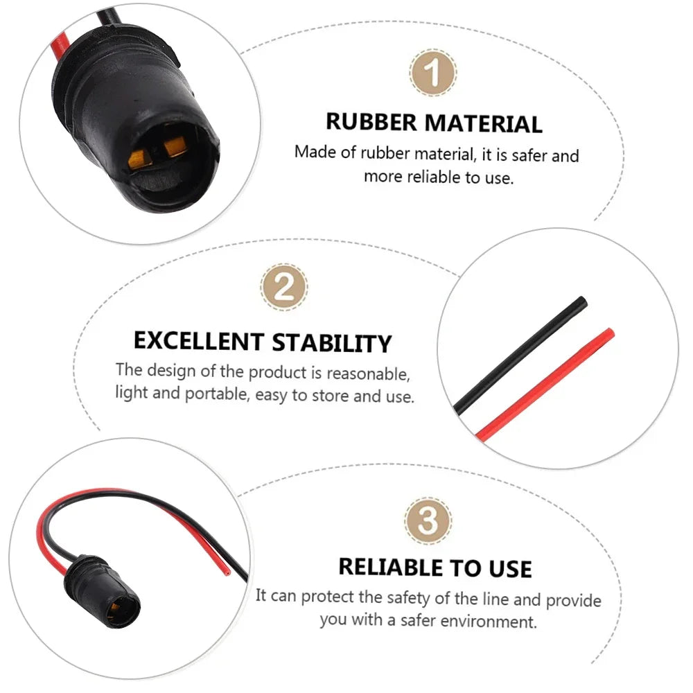 T10 W5W Dashboard Light Bulb Socket Rubber Lamp Holder Connector 16/1PCS