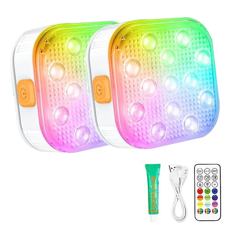 Underwater Lights LED Submersible Pool Lights Rechargeable 200FT Remote Control Swimming Pool Light with Timer Color Changing