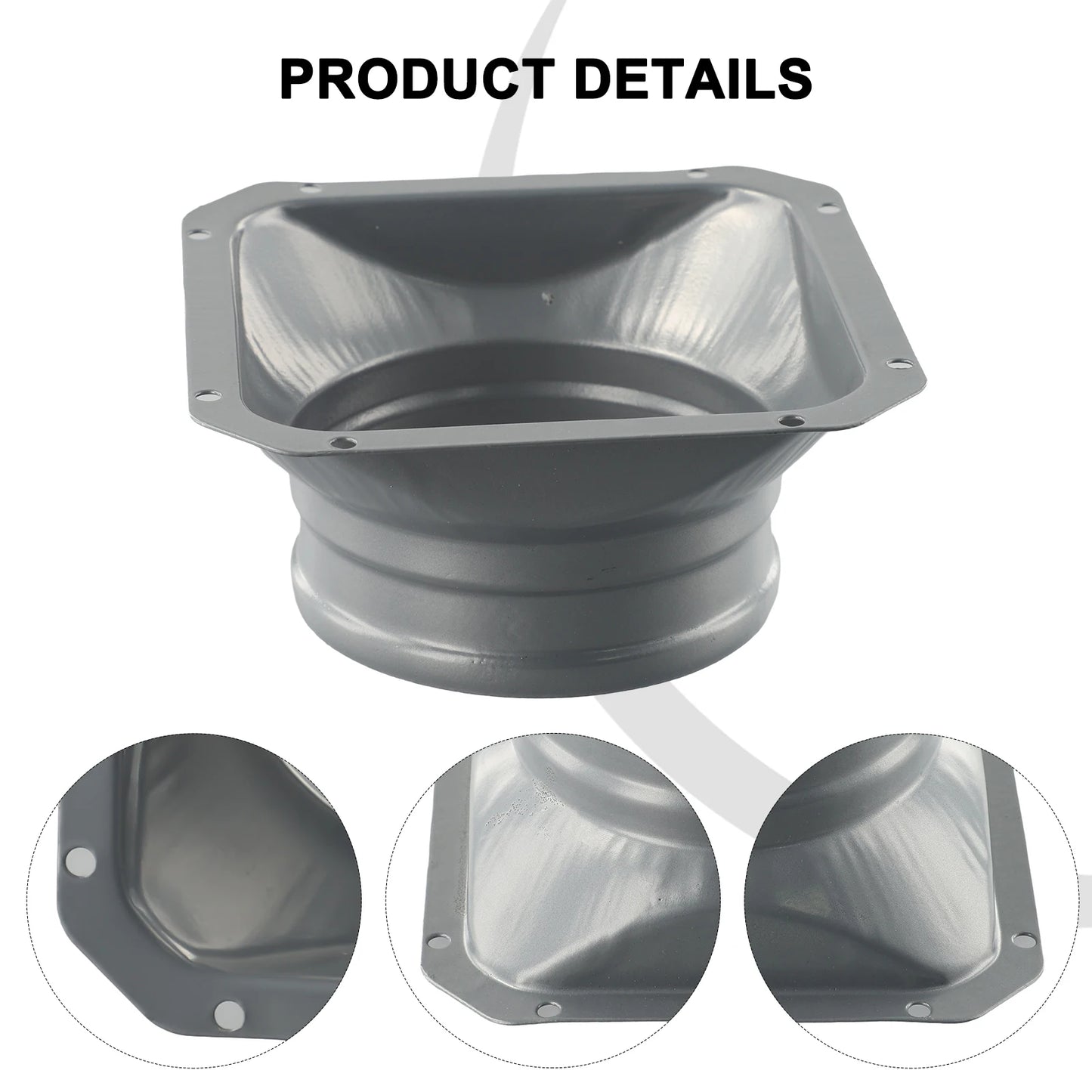 For Kitchen Hood Ventilator Pipe Connecting Vent Flange Exhaust Duct 4-10inch Electrostatic Spray Metal Silver-gray