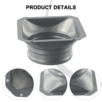 For Kitchen Hood Ventilator Pipe Connecting Vent Flange Exhaust Duct 4-10inch Electrostatic Spray Metal Silver-gray