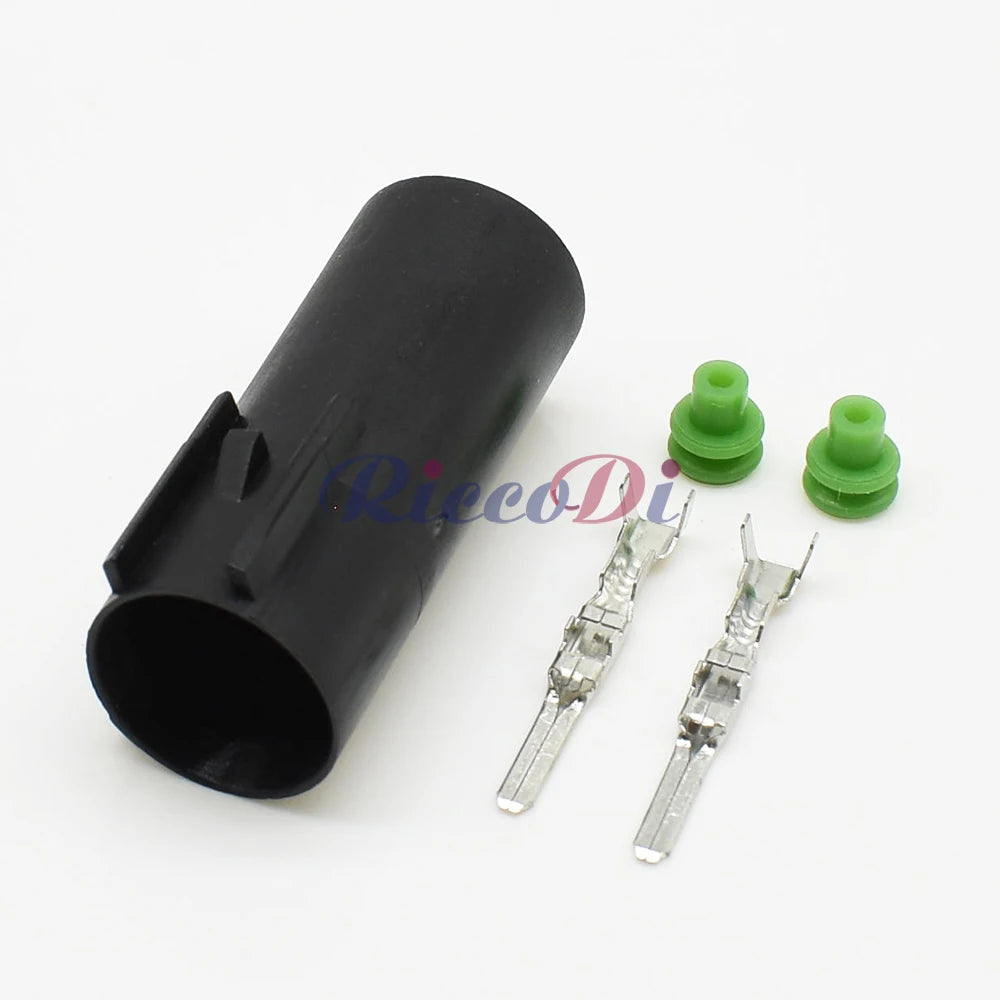 2-Pin Automotive Sensor Connector 6189-0156 — Female & Male Set for Oil Pressure, Knock & Coolant Sensors